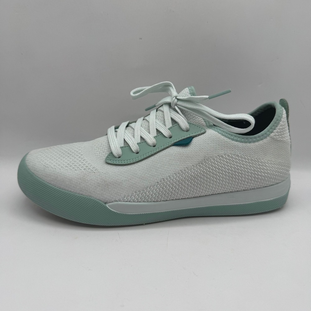 Vessi Weekend Sneaker Women 10 Grey Sage Green Waterproof Knit Low Top Shoes - Picture 5 of 12
